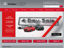 Tablet Screenshot of heritageholden.com.au